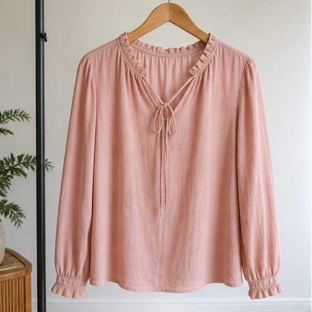 Blush Wrap Blouse